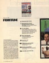 Fortune Magazine Index Page - January 12, 1981